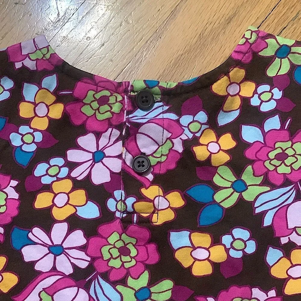 Hanna Andersson size 100 marroon Floral Dress